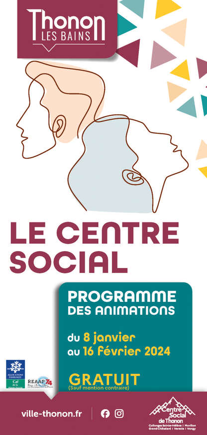Programme du centre social - Janvier-février 2024